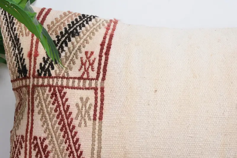 Aztec Cushion Cover, Cushion Case, Pillow for Sofa, Ethnical Kilim Rug Pillow, Authentic Cushion Case, 16x24 White Pillow Cover, Home Decor Pillow - 2