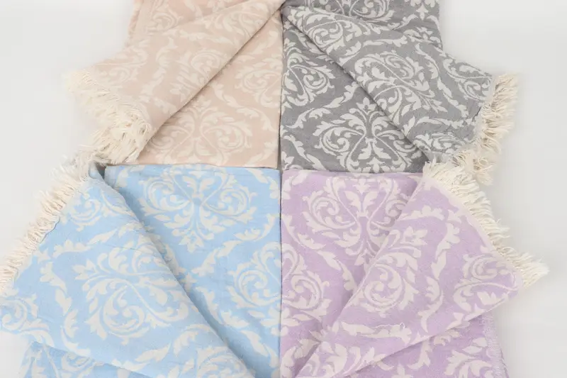 Memorial Gift, Housewarming Gift, Monogrammed Beach Towel, Best Friend Gift, 68x36 Cotton Baroque Towel, Sand-resistant Turkish towel for the beach - 6