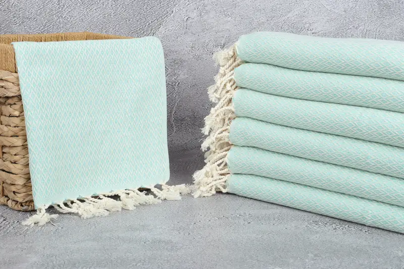 Gift For The Home, Monogrammed Hand Towel, Monogram Kitchen Towel, 40x20 Cotton Diamond Towel, Spa Towel, Personalized Kitchen Towel, Handmade Gift - 3