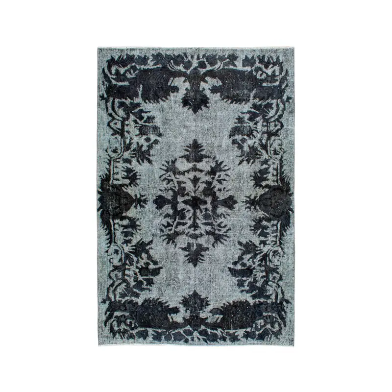5,4 x 8,1 Fuß großer türkischer Teppich, schwarzer Ombré-Vintage-Teppich - 1