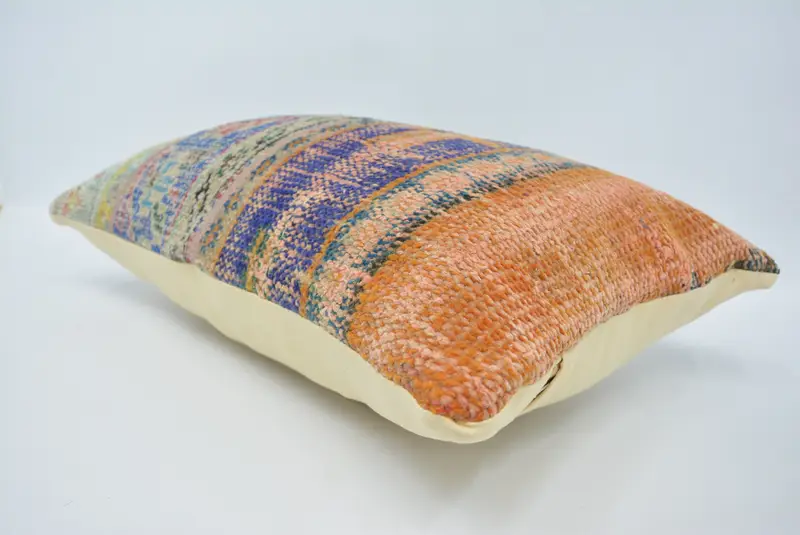 Vintage Pillow, Bright Pillow Case, Pillow for Couch, Pillow for Sofa, Pillow Sham, Ethnic Pillow Cover Cushion Cover, 16x24 Orange Pillow Cover - 6