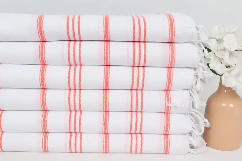 Bathroom Towels, Custom Hand Towel, 40x24 Cotton Striped Towel, Beach Wedding Favor, Wedding Gift, Bridesmaid Gifts Personalized, Summer Towel - 3