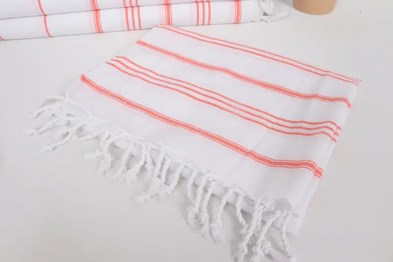 Bathroom Towels, Custom Hand Towel, 40x24 Cotton Striped Towel, Beach Wedding Favor, Wedding Gift, Bridesmaid Gifts Personalized, Summer Towel - 5