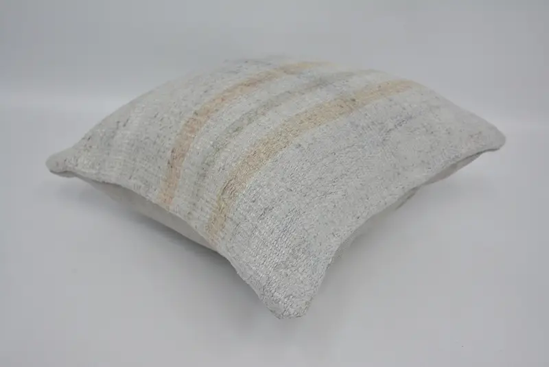 Kilim yastık sham, yastık kılıfı, antika yastıklar, kanepe yastık kılıfı, boho yastığı, vintage atma yastık kılıfı, 16x16 bej yastık kılıfı - 6