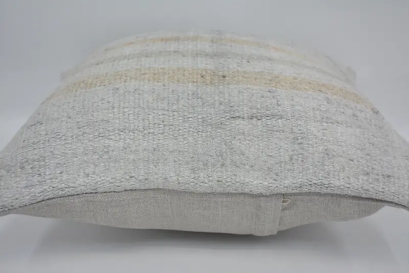 Kilim yastık sham, yastık kılıfı, antika yastıklar, kanepe yastık kılıfı, boho yastığı, vintage atma yastık kılıfı, 16x16 bej yastık kılıfı - 5