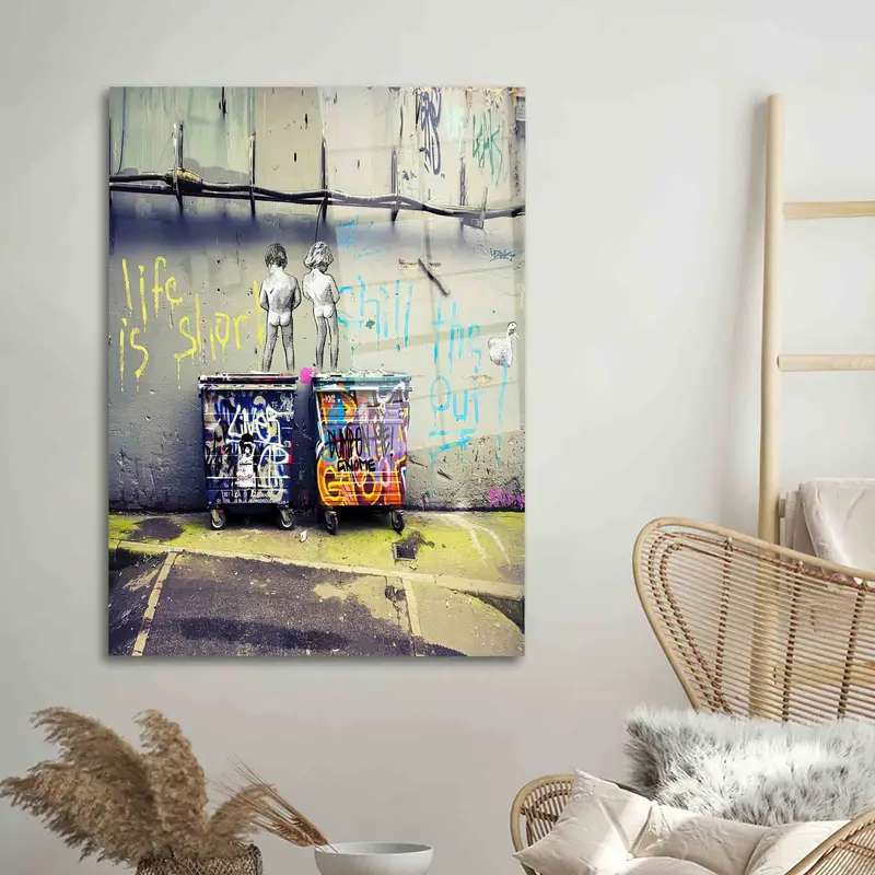 Life is Short Printed Glass: Modern Art for Everyday Elegance