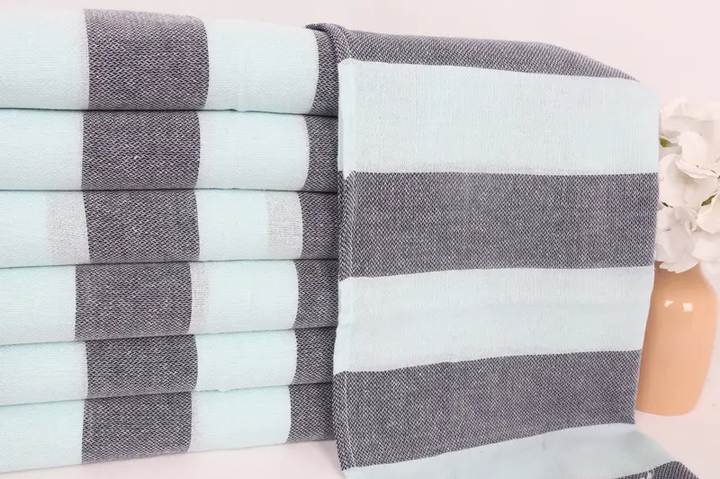 Özel el havlu, 40x18 pamuklu çizgili havlu, küçük banyo havlu, Türk el havlu, iyilik için düğün, nedime özel düğün hediyesi - 2