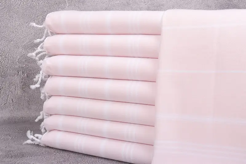 Turkish Hand Towel, Face Towel, Striped Washcloth, 24x40 Inches Beige