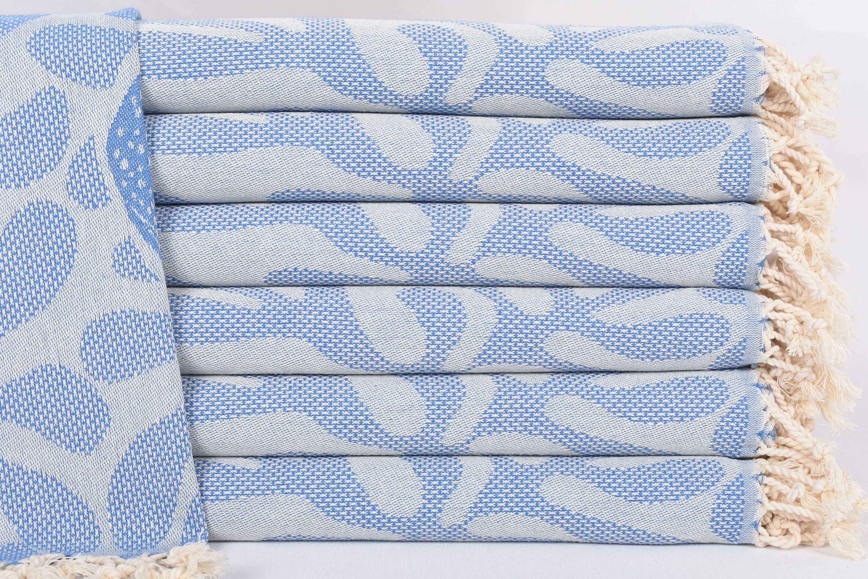 Monogram Hand Towel Petrol Blue Whale Design, 40x18 Inches - 1