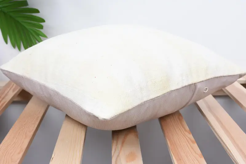 Vintage Pillow, Decorative Throw Pillow Sham, Kilim Cushion Sham, 14x14 White Cushion, Pillow Sham, Living Room Throw Cushion, Vintage Kilim Pillow - 6