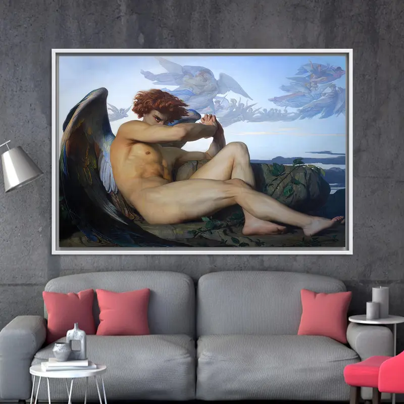 クラシック キャンバス: 堕落した男 by Alexandre Cabanel、現代アート