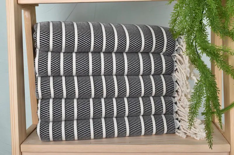 Handwoven Turkish Towel, 70x40 Bamboo Herringbone Towel, Housewarming Gift, Bachelor Bachelorette Party Favors, Family Gift, Wedding Gifts Towel - 2