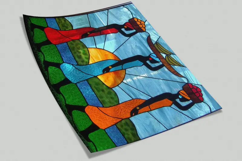Sonderanfertigungspapier, Sonnenuntergang Wandmalerei, afrikanische Frauen -Tapepapier, 3D -Hintergrundpapier, helles Handpapier, Schwarzfrau Wandmalerei, - 7