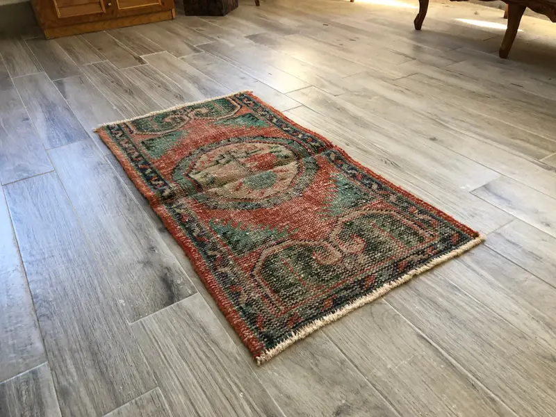 Kırmızı Halı, 1,92x3,75 ft - Zarif, Düz Renk