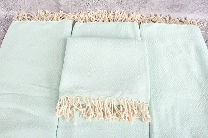 Wedding Day Gift For Bride, 76x40 Cotton Diamond Towel, Monogrammed Turkish Towel, Personalized Bridesmaid Gift, Summer Gift, Cotton towel - 4