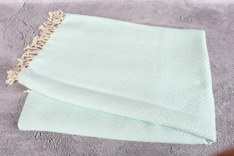 Wedding Day Gift For Bride, 76x40 Cotton Diamond Towel, Monogrammed Turkish Towel, Personalized Bridesmaid Gift, Summer Gift, Cotton towel - 6