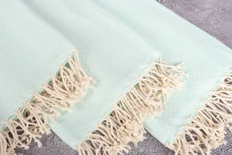 Wedding Day Gift For Bride, 76x40 Cotton Diamond Towel, Monogrammed Turkish Towel, Personalized Bridesmaid Gift, Summer Gift, Cotton towel - 5