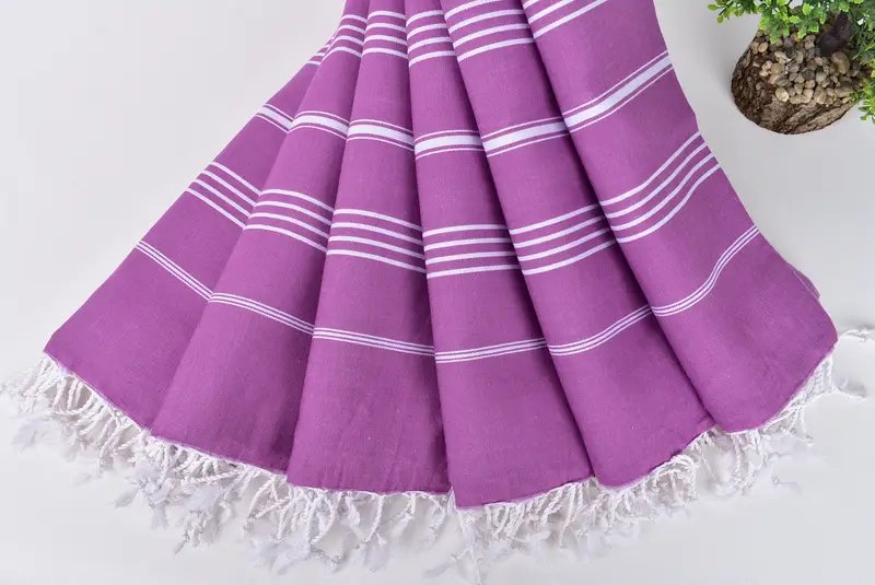 Custom Beach Towel, Thin towel, Eco-friendly Turkish peshtemal towel, Christmas Favors, Wedding Favors, Wedding Towel, 70x40 Cotton Striped Towel - 4