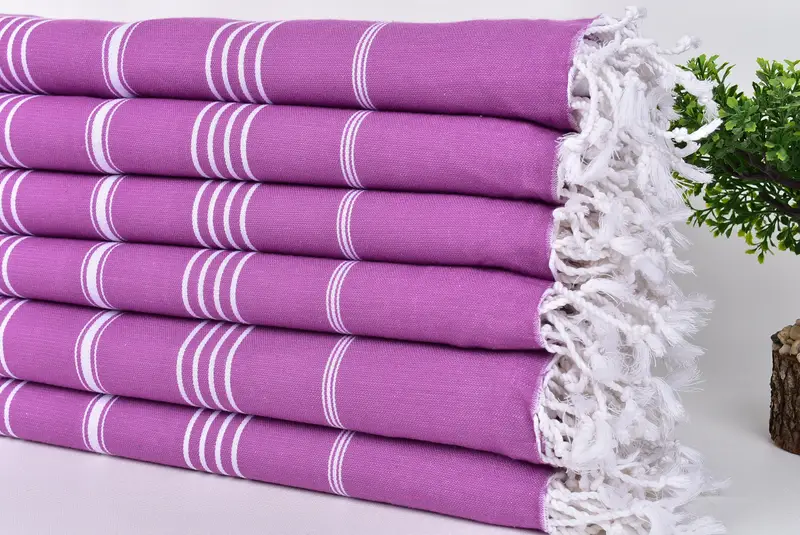 Custom Beach Towel, Thin towel, Eco-friendly Turkish peshtemal towel, Christmas Favors, Wedding Favors, Wedding Towel, 70x40 Cotton Striped Towel - 3