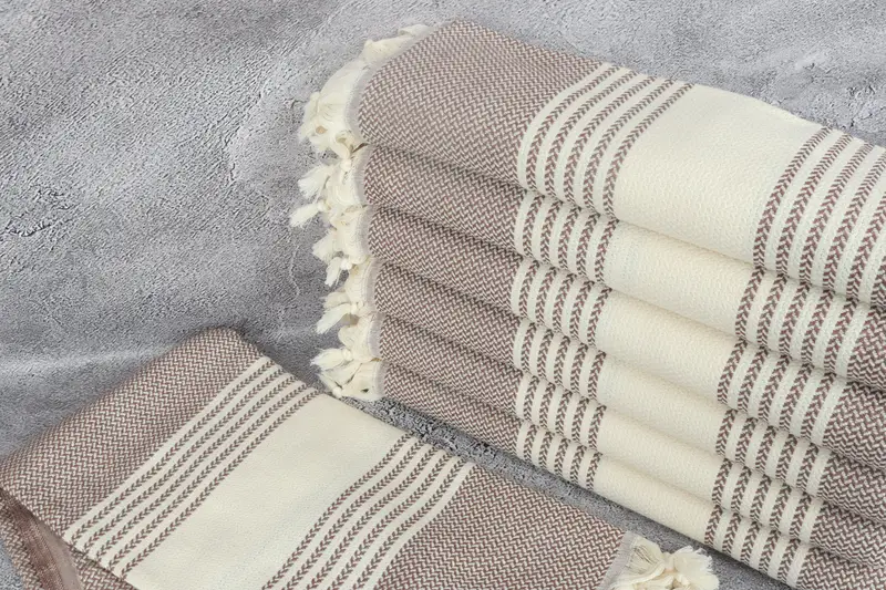 Travel towel, Bridesmaid Gifts, Housewarming Gift, 70x40 Cotton Striped Towel, Turkish Towel Set, Decorative Towel, Gift For Mom, Gifts For Him - 2