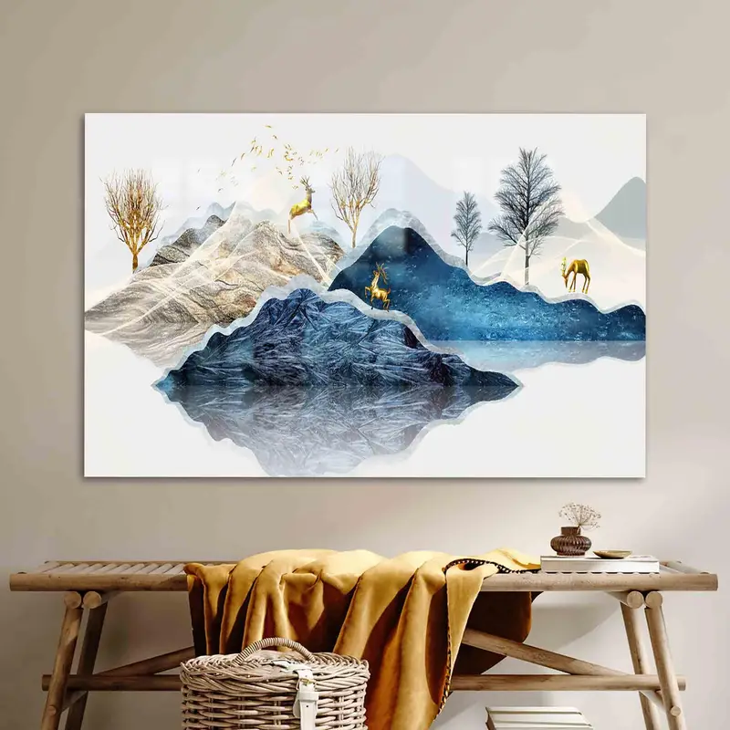 モダンなマウンテン グラス: 鹿愛好家のためのプリントされたエレガンス