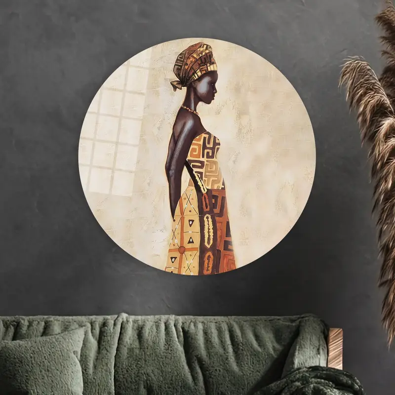 Elegant Ethnic Canvas: Celebrating Black Woman's Beauty