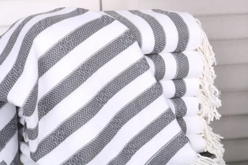 70x36 Cotton Striped Towel, Lightweight Turkish towel for beach, Sand-free towel, Beach towel, Wedding Favors, Personalized Gift For Her, Yoga Towel - 1