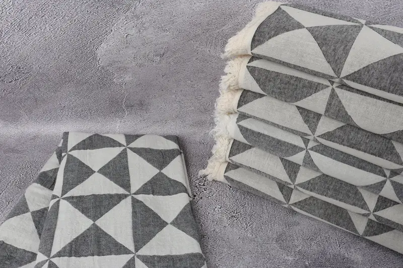 Custom Gift, Home Decor Gifts, 70x40 Cotton Geometric Towel, Beach Size Towel, Bachelorette Party Decorations, Gift For Wedding Day, Valentines Gift - 3