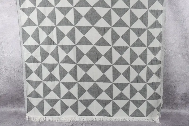 Custom Gift, Home Decor Gifts, 70x40 Cotton Geometric Towel, Beach Size Towel, Bachelorette Party Decorations, Gift For Wedding Day, Valentines Gift - 1
