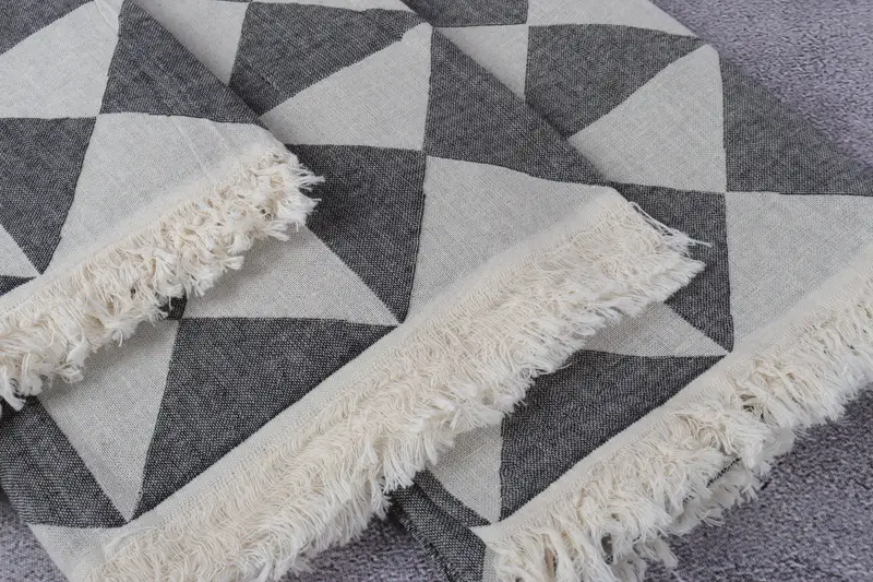 Custom Gift, Home Decor Gifts, 70x40 Cotton Geometric Towel, Beach Size Towel, Bachelorette Party Decorations, Gift For Wedding Day, Valentines Gift - 6
