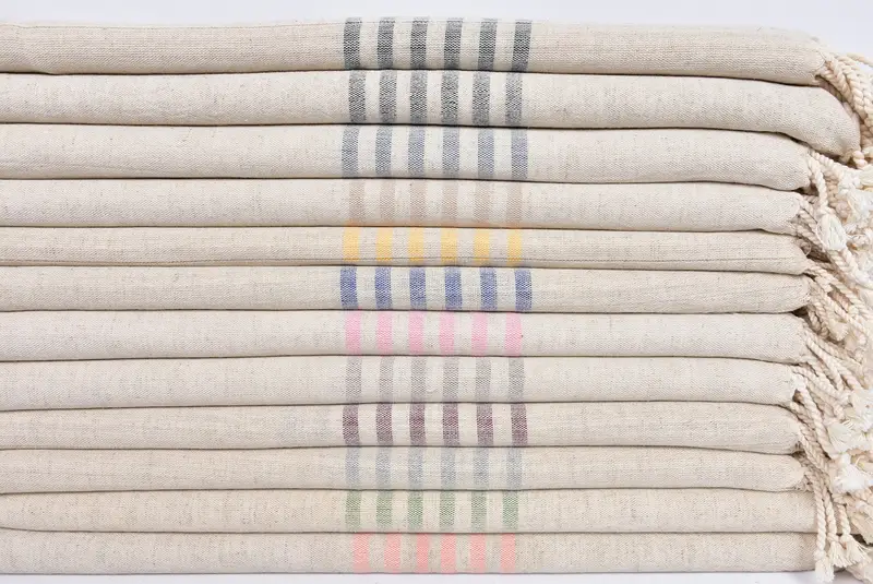 Gifts For Him, Employee Gifts, Quick-dry peshtemal, Yoga Towel, 68x36 Cotton Striped Towel, Organic Towel, Monogram Turkish Towel, Spa Gift Towel - 2