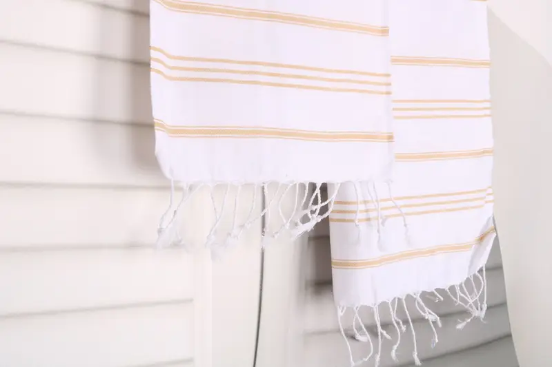 Personalized Hand Towel, Turkish Towel Hand Towel, Beach Theme Wedding Gift, Turkish Hand Towel, Bathroom Towel, 40x24 Cotton Striped Towel - 8