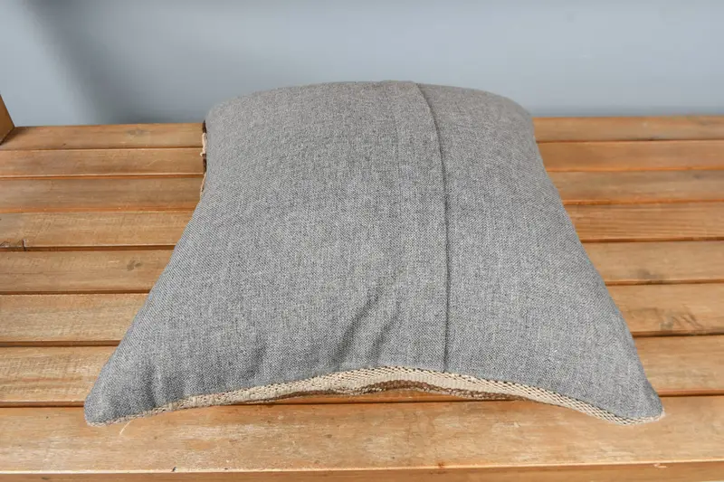 Meditation Pillow Cover, Vintage Pillow, Pillow for Sofa, Boho Chic Cushion Cover, Cushion, 16x16 Brown Pillow Case, Kilim Cushion Sham - 5