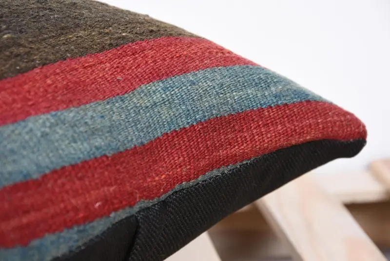14x14 Red Cushion Case, Vintage Kilim Pillow, Cotton Pillow Cover, Gift Pillow, Car Pillow Case, Pillow Cover, Vintage Pillow - 7
