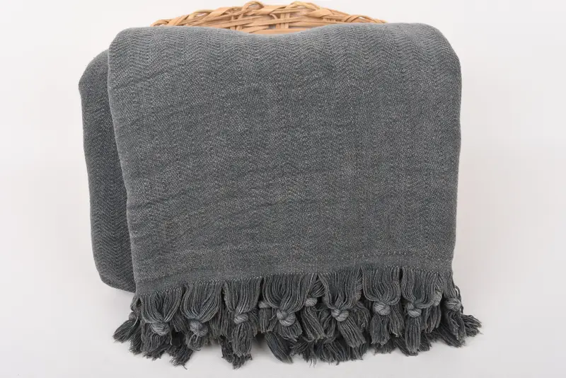 Wedding Favors, Turkish Blanket, Organic Throw, Woven Throw Blanket, 88x70 Cotton Stonewashed Chevron Towel, Bridesmaid Gifts Personalized - 5