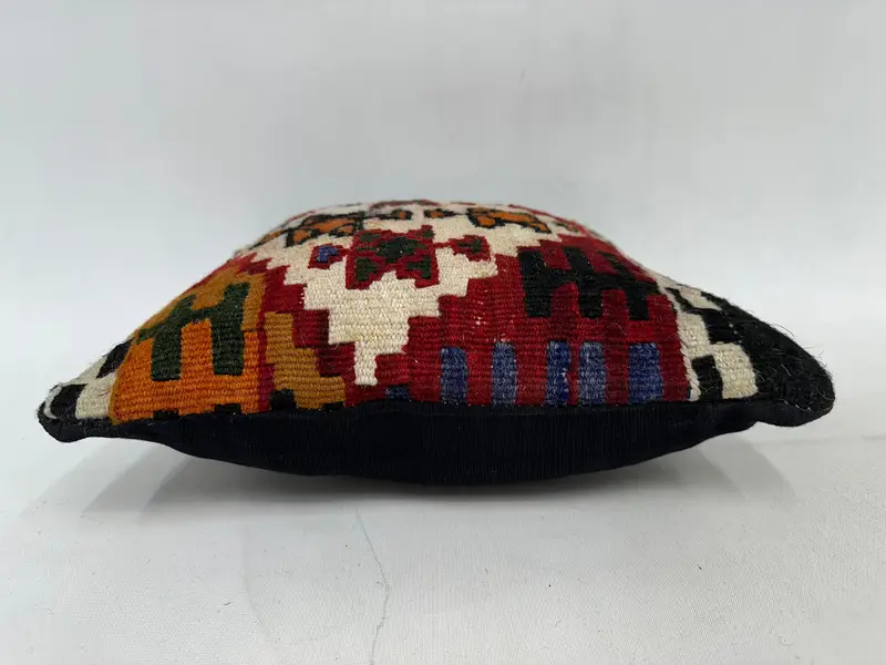 12x12 Red Cushion Case, Boho Pillow, Kilim Pillow Cover, Christmas Cushion Cover, Cushion, Christmas Pillow Cover, Vintage Kilim Throw Pillow - 5
