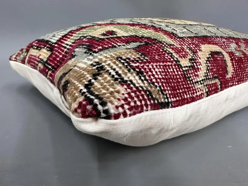 Kilim Pillow, 12x20 Red Pillow Case, Ethnic Pillow Case, Vintage Kilim Pillow, Cushion Cover, Turkish Kilim Pillow, Outdoor Pillow Cover - 6