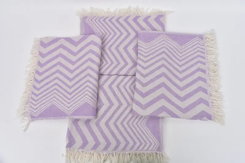 Bathroom Towels, Personalized Gifts, Home Decor Gifts, Organic Tea Towel, Wedding Gift, Best Friend Gift Ideas, 40x24 Cotton Zigzag Design Towel - 7