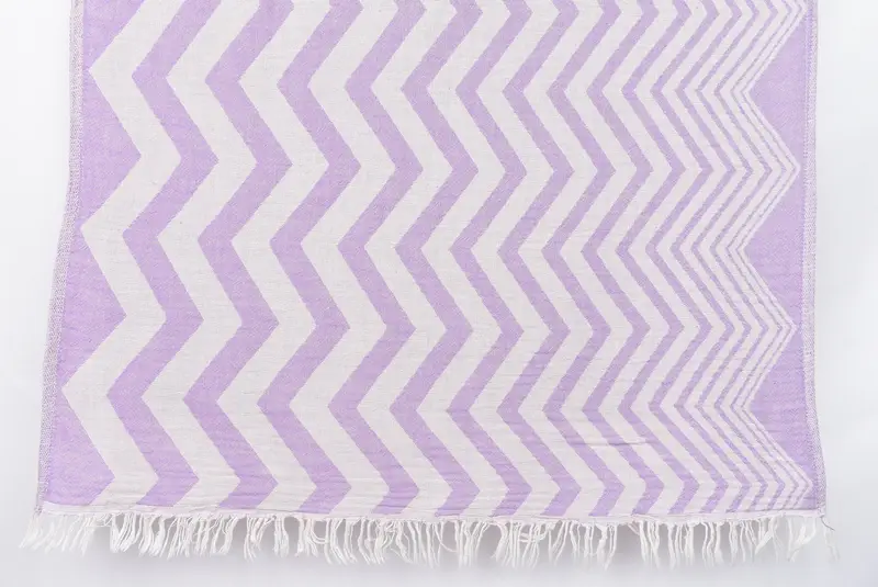 Bathroom Towels, Personalized Gifts, Home Decor Gifts, Organic Tea Towel, Wedding Gift, Best Friend Gift Ideas, 40x24 Cotton Zigzag Design Towel - 1