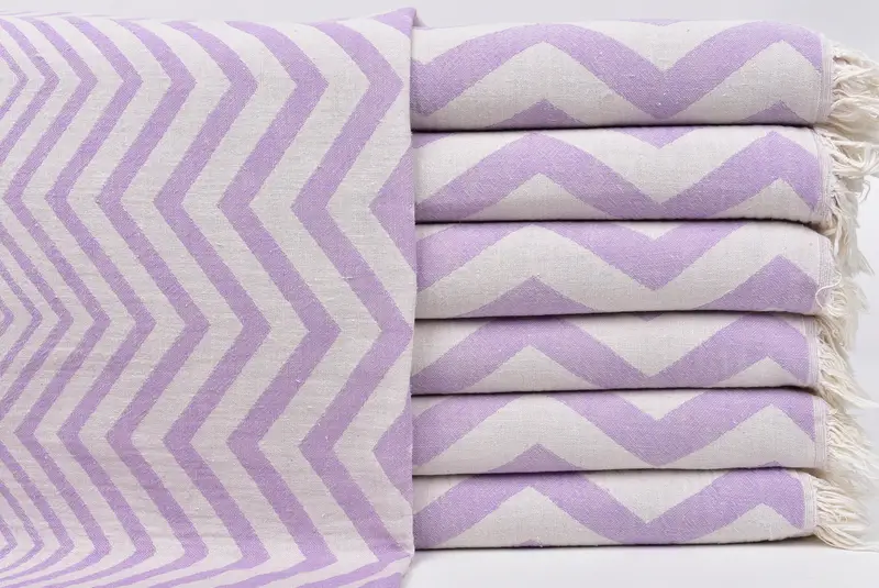 Bathroom Towels, Personalized Gifts, Home Decor Gifts, Organic Tea Towel, Wedding Gift, Best Friend Gift Ideas, 40x24 Cotton Zigzag Design Towel - 2