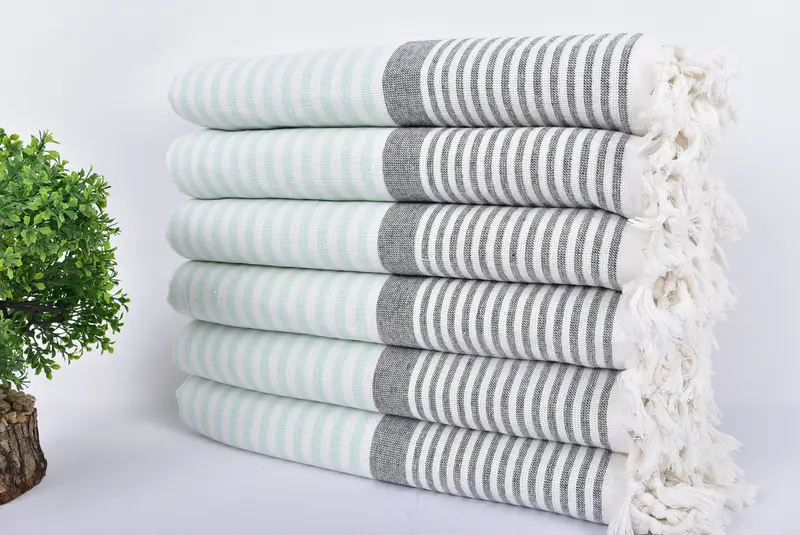 Turkish beach towel, Handmade Turkish Towel, Personalize Gift, 68x40 Cotton Striped Terry Towel, Bachelorette Party Gifts, Lightweight towel - 3