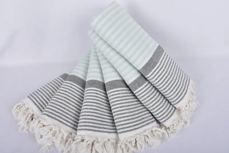 Turkish beach towel, Handmade Turkish Towel, Personalize Gift, 68x40 Cotton Striped Terry Towel, Bachelorette Party Gifts, Lightweight towel - 4