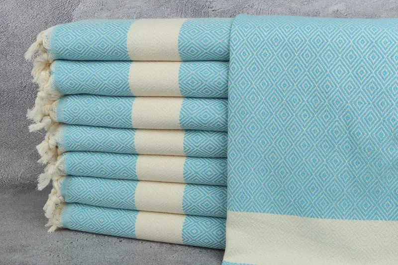 Custom Gift, Housewarming Gift, Monogrammed Hand Towel, 36x20 Cotton Diamond Towel, Personalized Kitchen Towel, Gifts For Him, Turkish Hand Towel - 1