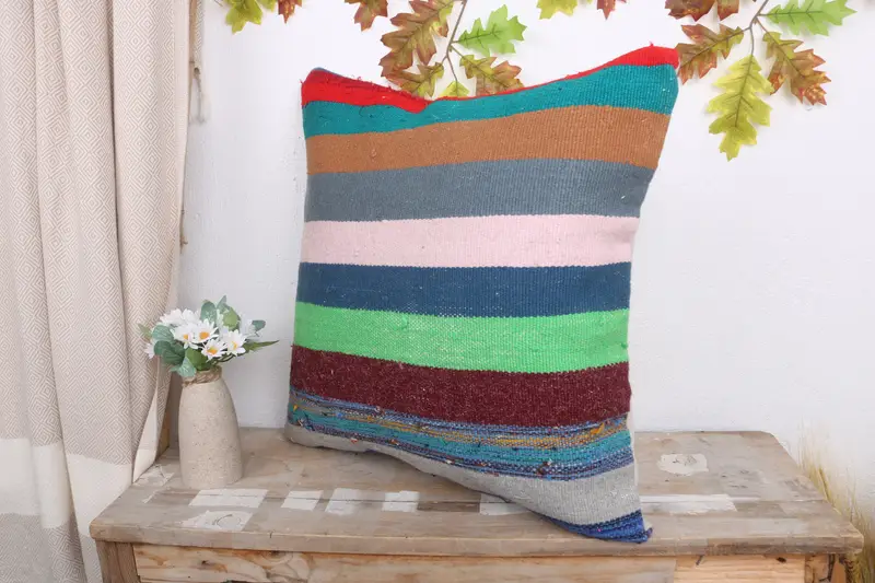 Pillow Case, 20x20 Green Pillow Sham, Vintage Pillow, Gift Pillow, Pillow for Sofa, Outdoor Pillow Case, Muted Pillow Cover, Armchair Cushion - 4