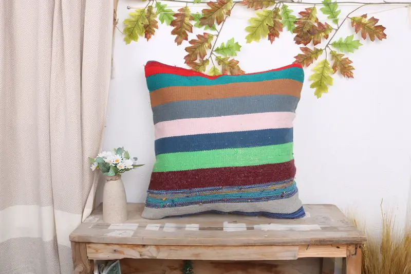 Pillow Case, 20x20 Green Pillow Sham, Vintage Pillow, Gift Pillow, Pillow for Sofa, Outdoor Pillow Case, Muted Pillow Cover, Armchair Cushion - 1