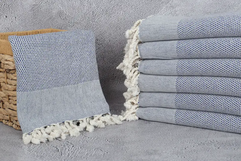 Gift For Best Friend, Housewarming Gift, Soft towel, 70x40 Cotton Geometric Towel, Turkish towel, Embroidered Turkish Towel, Girls Weekend Favors - 3