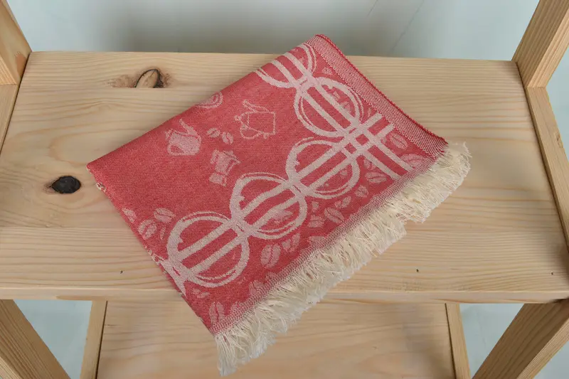 28x20 Cotton Coffee Patterned Towel, Personalized Hand Towel, Custom Hand Towel, Monogrammed Turkish Towel, Personalized Kitchen Towel, Gift For Mom - 6