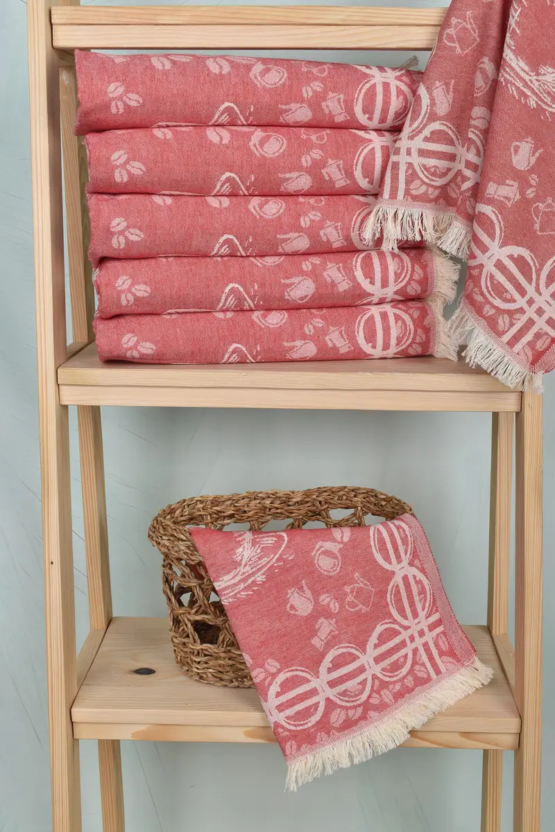 28x20 Cotton Coffee Patterned Towel, Personalized Hand Towel, Custom Hand Towel, Monogrammed Turkish Towel, Personalized Kitchen Towel, Gift For Mom - 4