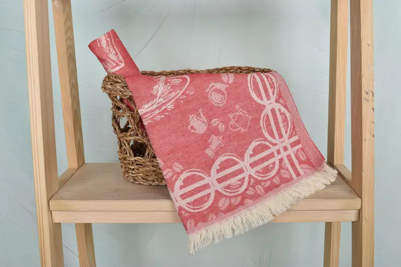 28x20 Cotton Coffee Patterned Towel, Personalized Hand Towel, Custom Hand Towel, Monogrammed Turkish Towel, Personalized Kitchen Towel, Gift For Mom - 5