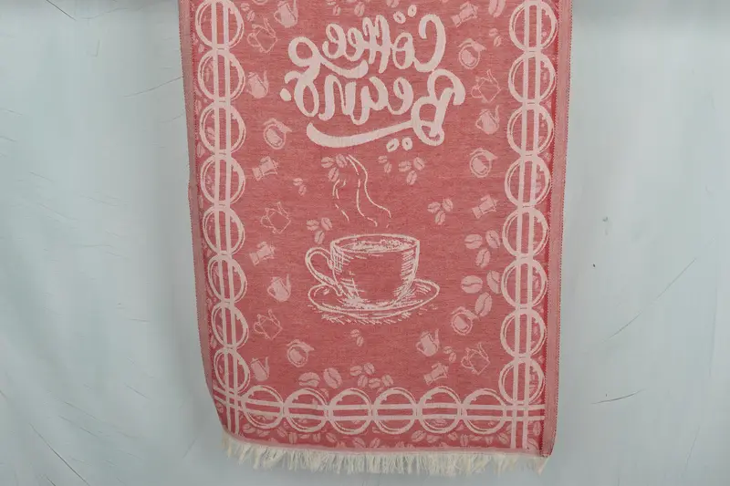28x20 Cotton Coffee Patterned Towel, Personalized Hand Towel, Custom Hand Towel, Monogrammed Turkish Towel, Personalized Kitchen Towel, Gift For Mom - 1